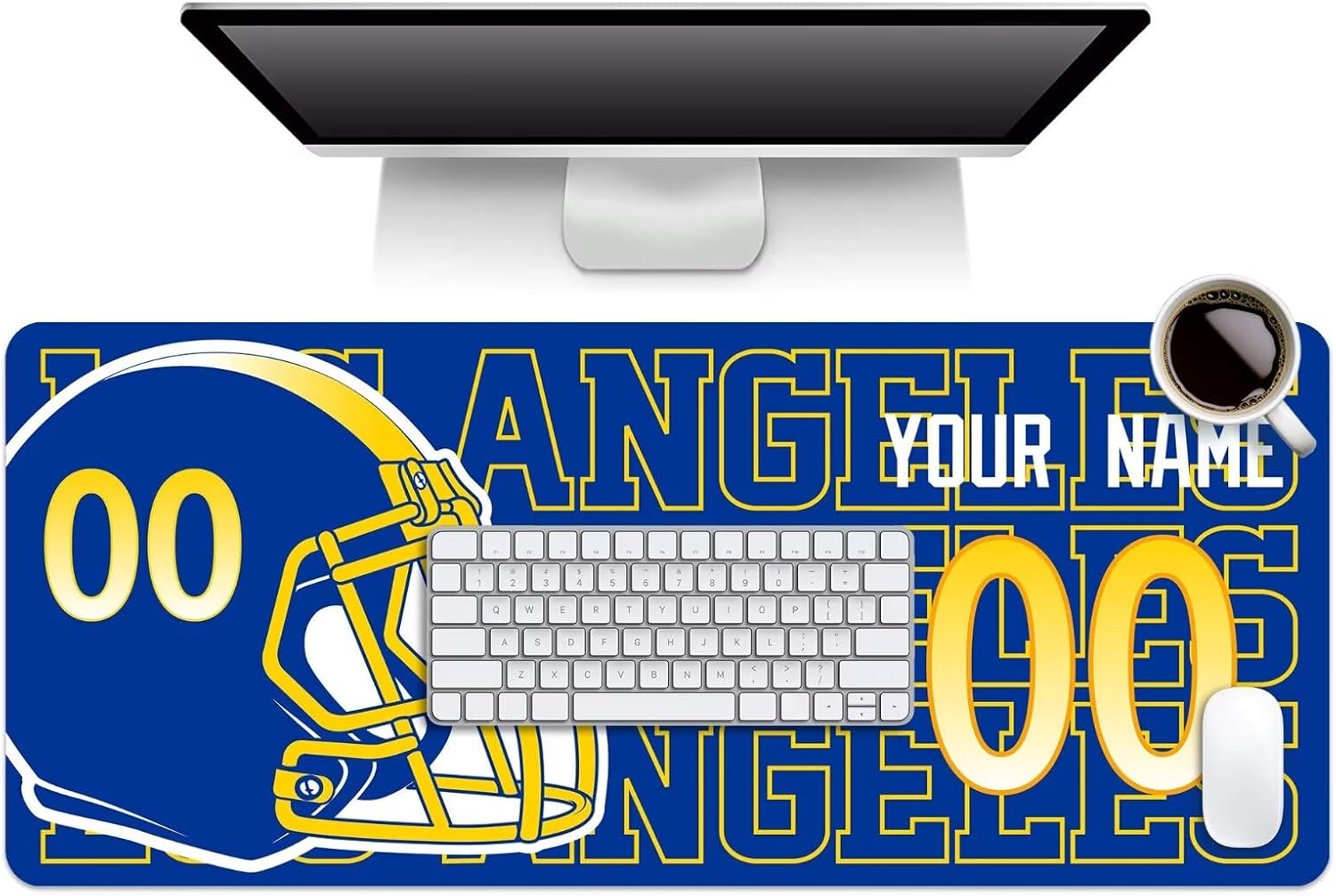 ANTKING New England Mouse Pad for Men Women Youth Gifts Custom Name and Number Desk Pad