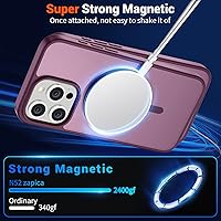 Vista 1168 de SUPFINE Funda magnética para iPhone 11 (compatible con MagSafe) (protección contra caídas de grado militar), translúcida mate a prueba de golpes