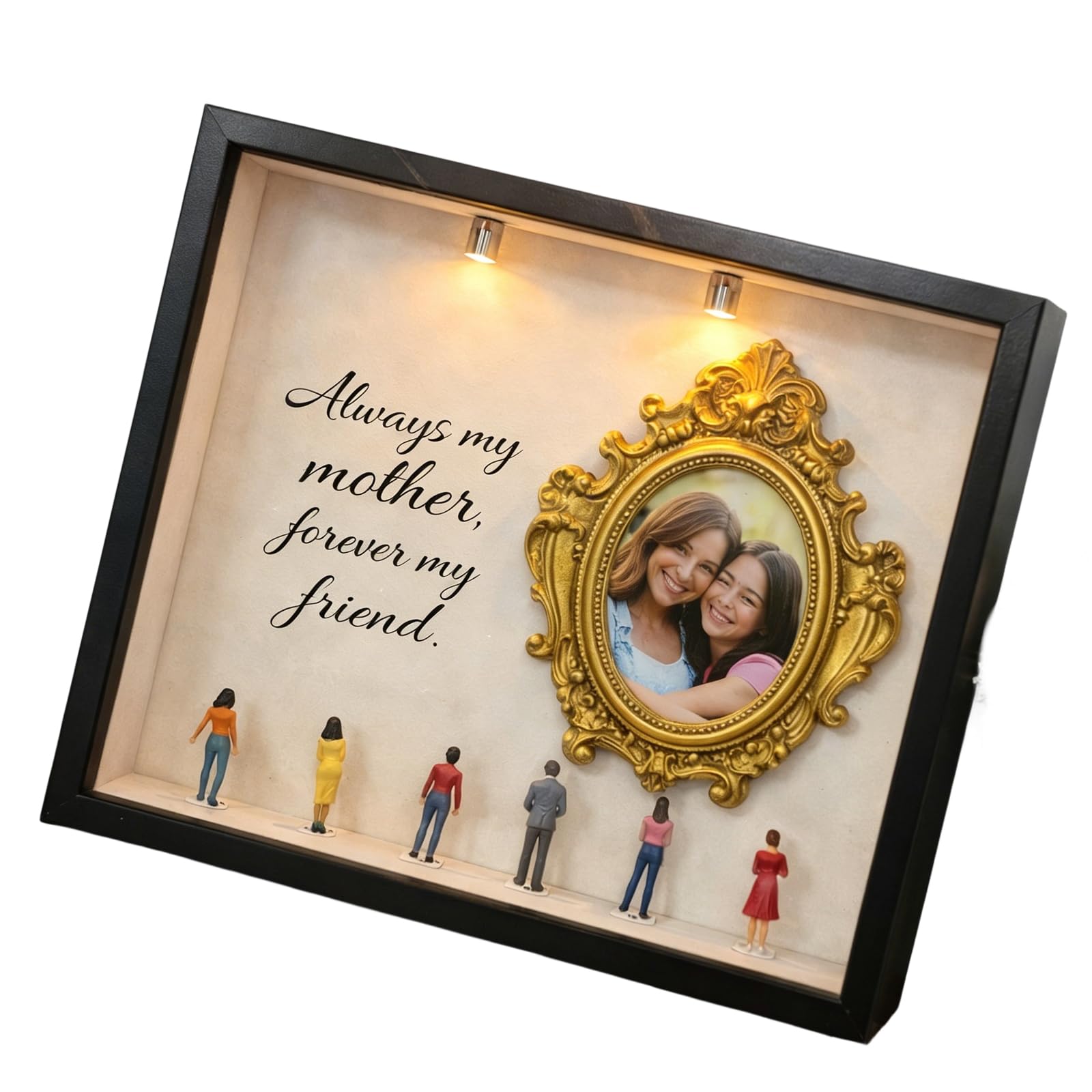 Caja de sombra DIY para fotos: marcos creativos con minidioramas, el regalo ideal para madres