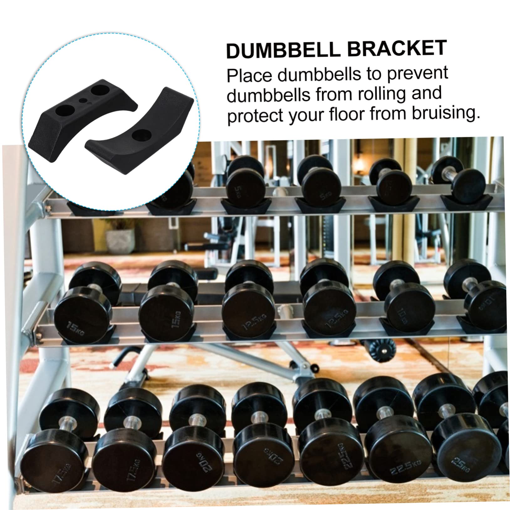 HEMOTON 5 Pcs Dumbbell Rack Dumbbell Holder for Home Saving Design Easy to Use present for Fitness Enthusiasts Material