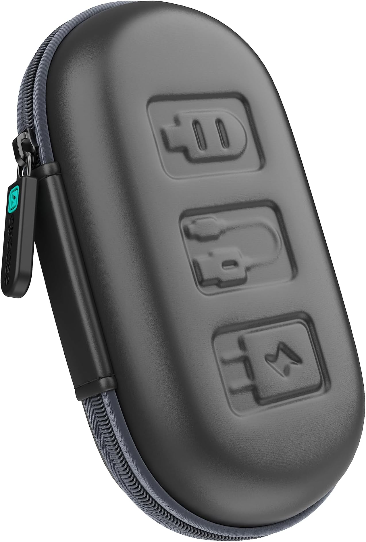 Earbuds Earphone Carrying Case Pouch|Can carry Usb Drive, Memory Card, Pen Drive, Cables|Portable, Ergonomic Design, Lightweight, Has Hard Case & Long lasting Rubber Zipper (grey)