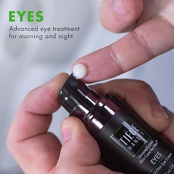 Tiege Hanley Eye Cream for Men, Morning and Night Under Eye Cream With Hyaluronic Acid and Vitamin B3, Helps Reduce the Look of Dark Circles and Puffiness, Anti Aging Mens Skin Care, 0.5 Oz