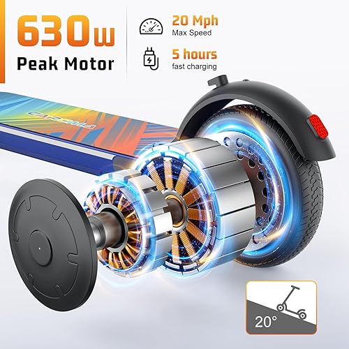 Miniatura 63 de Caroma Scooter eléctrico para adultos, potente motor de 350 W/500 W/750 W, velocidad máxima de 20/25 millas por hora y rango de 18/25/30 millas