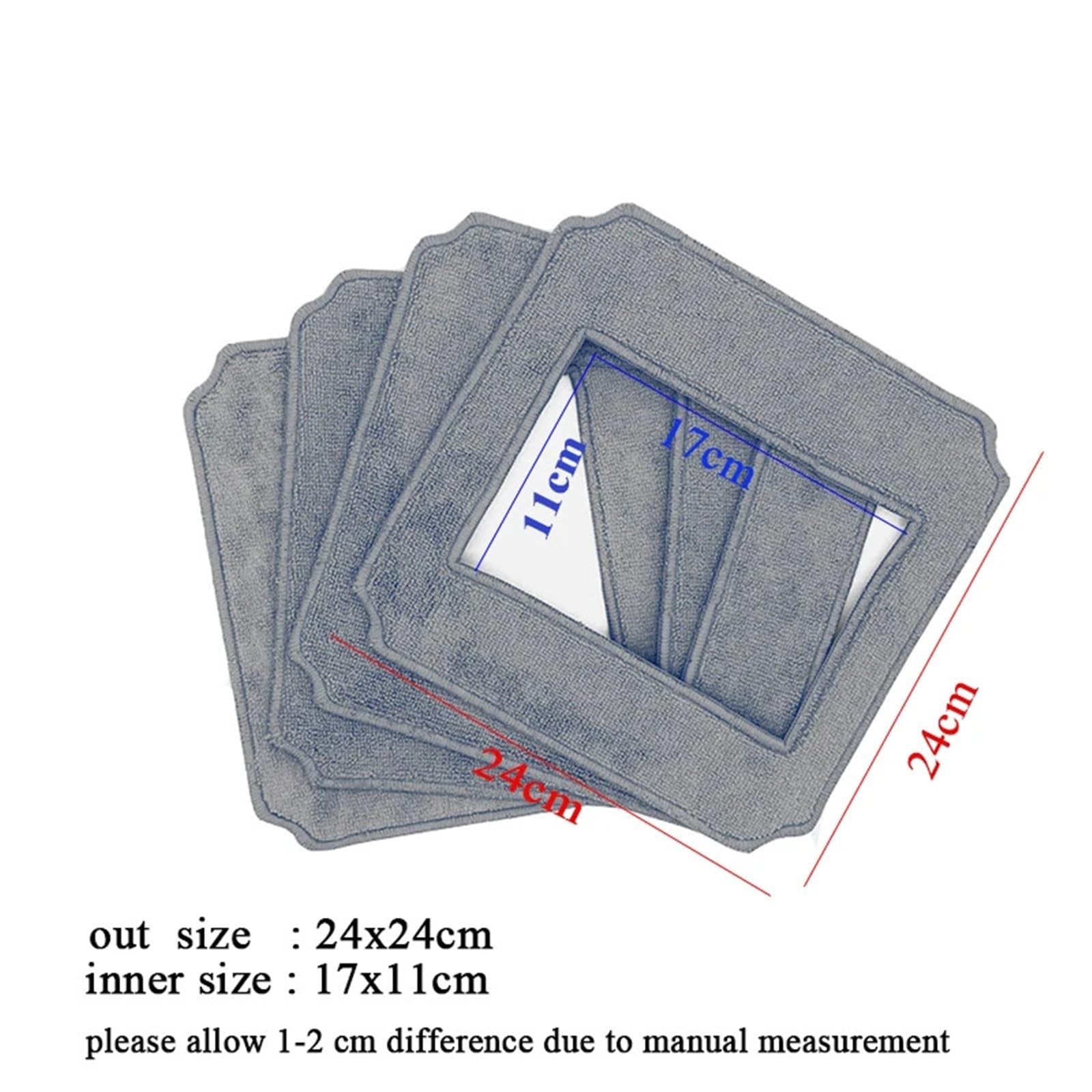 Pad Di Sostituzione Del Robot Per La Pulizia Delle Finestre W140 | Vetro Pulizia Mops 24 X 24 Cm Vestiti Lavabili Rags Lavare Le Finestre Pezzi Di Ricambio Accessori(18Pack)