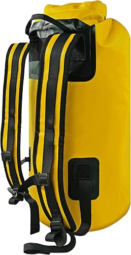 Miniatura 3 de NIXY Mochila seca impermeable de 20 litros30 litros, almacenamiento flotante en seco para remo, kayak, mochilero, campamento, barco (amarillo, 20