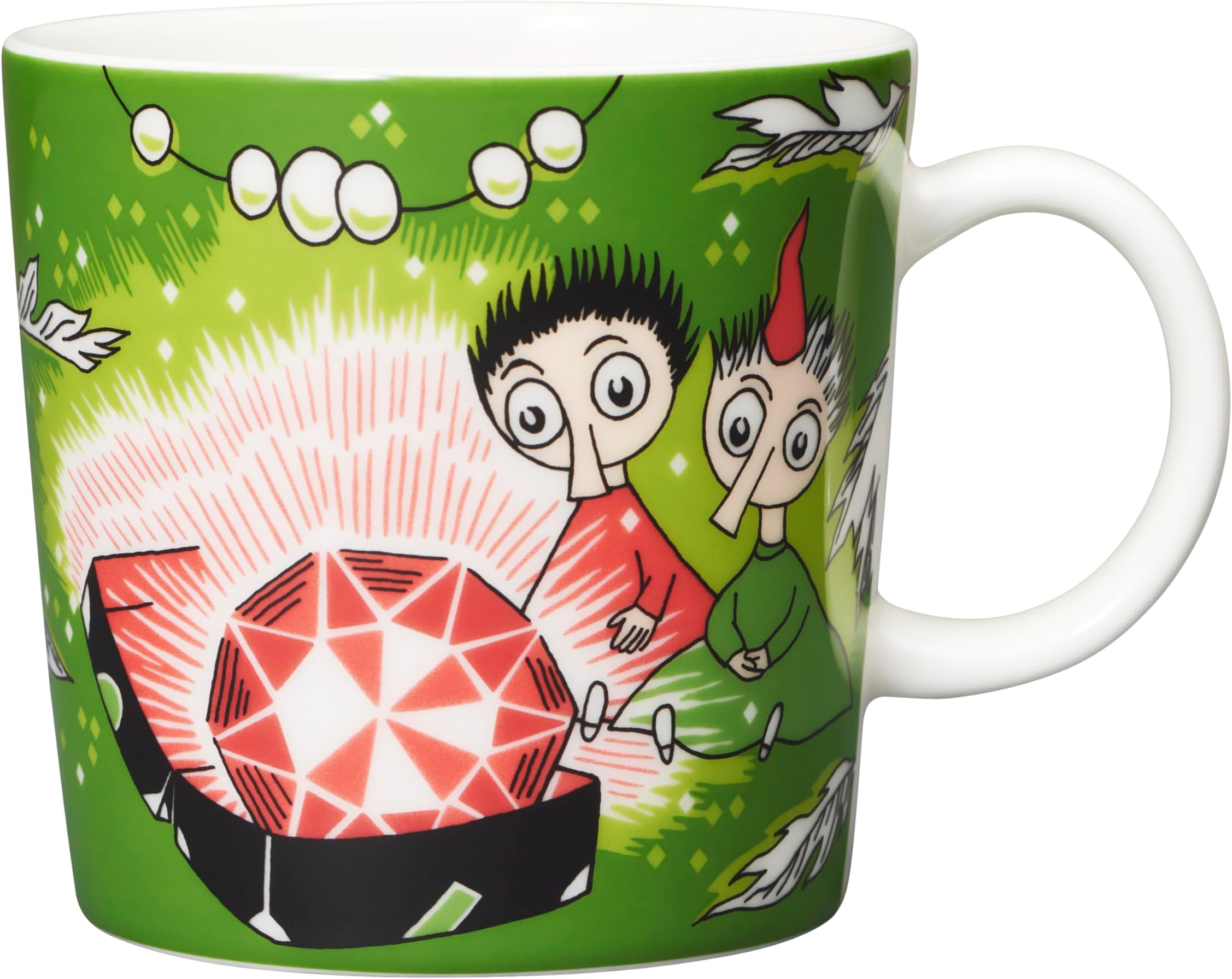 Arabia Moomin Mug 10oz Thingumy and Bob Green