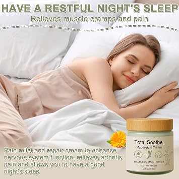 Total Relief Magnesium Cream,Fast-Absorbing Non-Greasy Magnesium Cream with Arnica & MSM,Arnica Balm for Restless Legs Hands Knee Joints