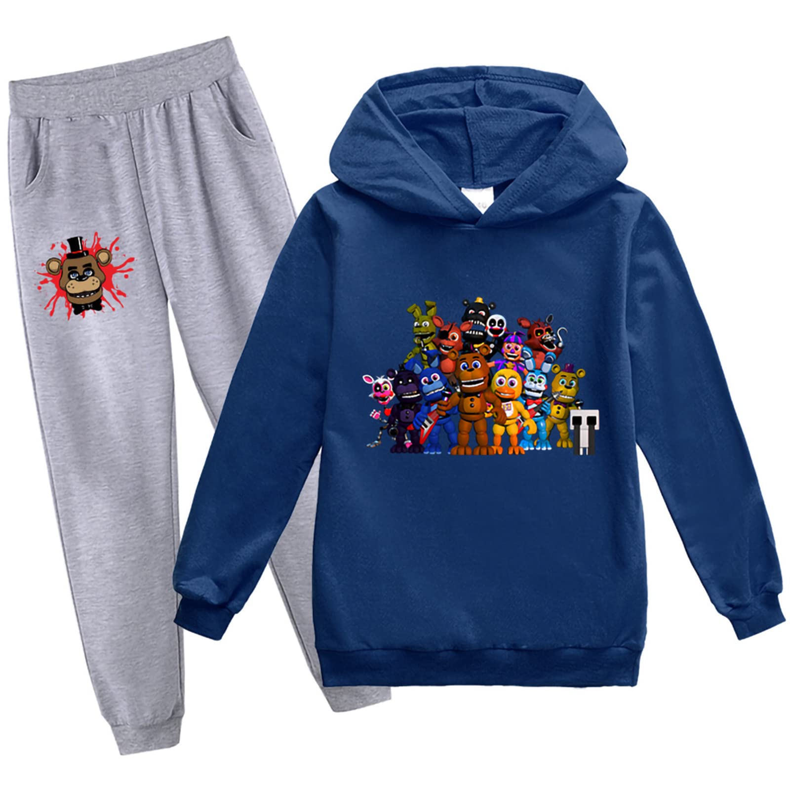 TECKIYouth Tracksuit Five Nights at Freddy's Hoodie and Jogging Pants Set 2 Piece Pullover Sweatshirt for 2T-16Years