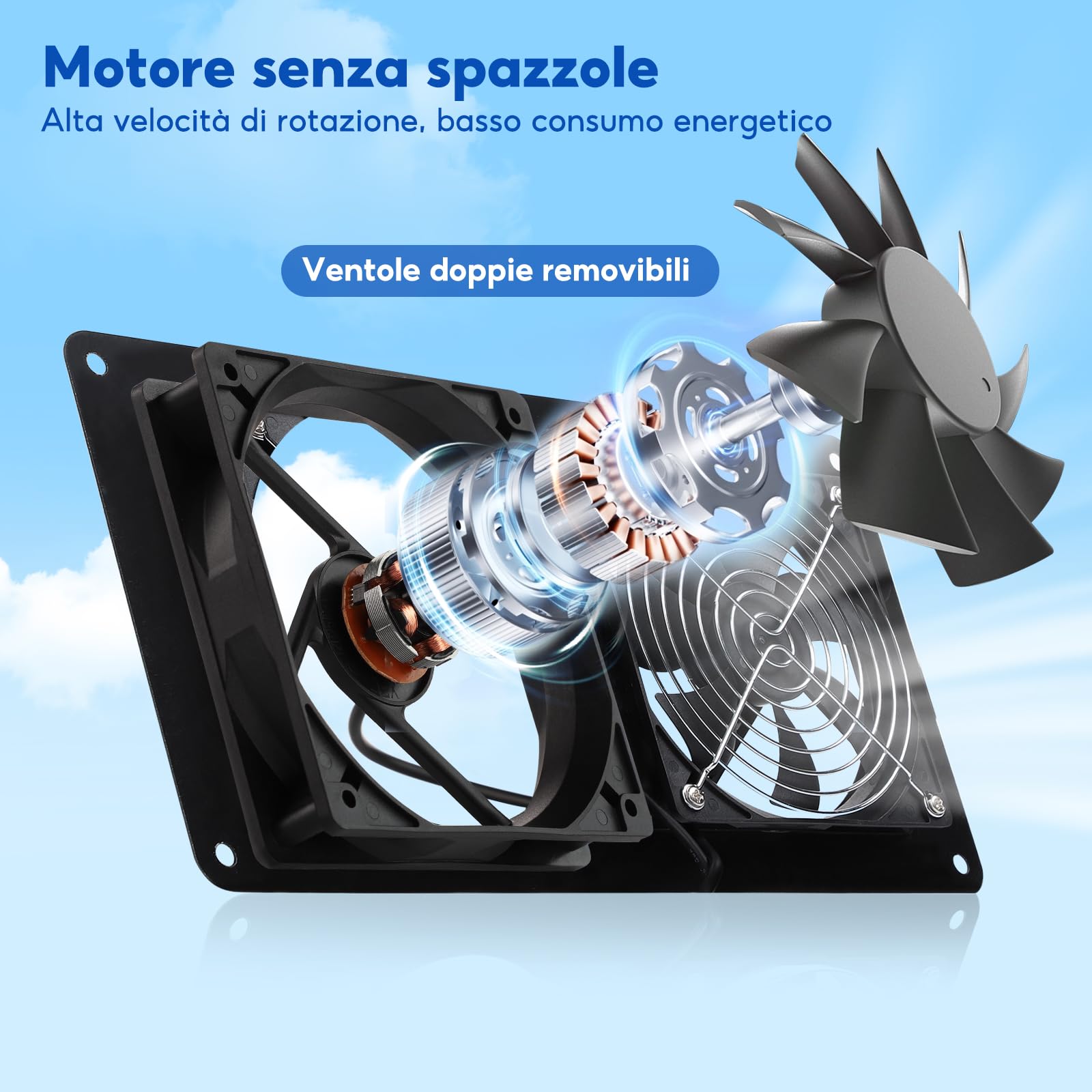 Ventilatore solare, 15 W, 9,84 ft, impermeabile, doppio ventilatore di scarico per piccoli polli, capannoni, case per animali domestici, circolazione dell'aria in serra all'aperto