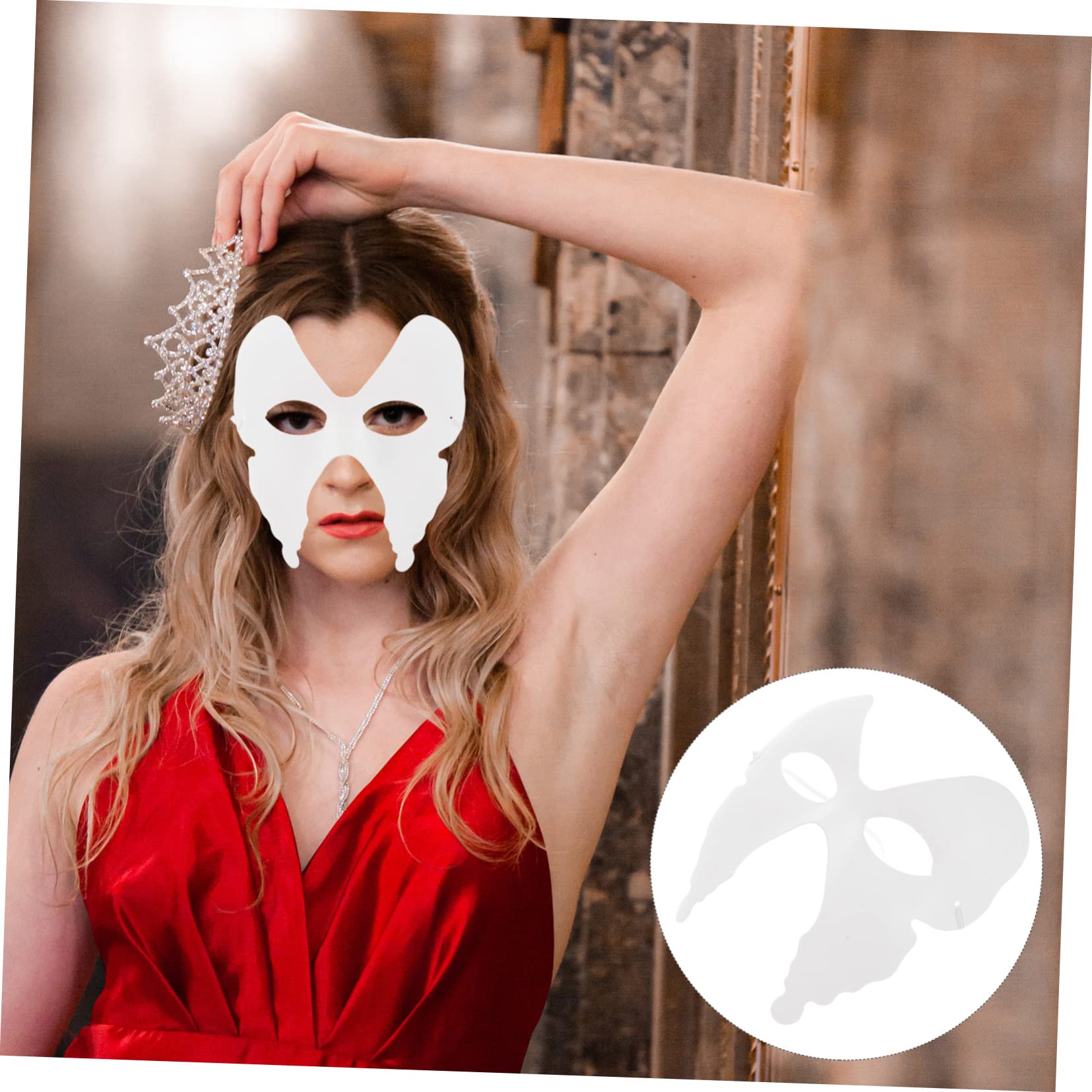 KOMBIUDA 5sets Weiß Papier Blank Schmetterlinge Für Erwachsene Halloween Maskerade Decor 6 Stücke * 5