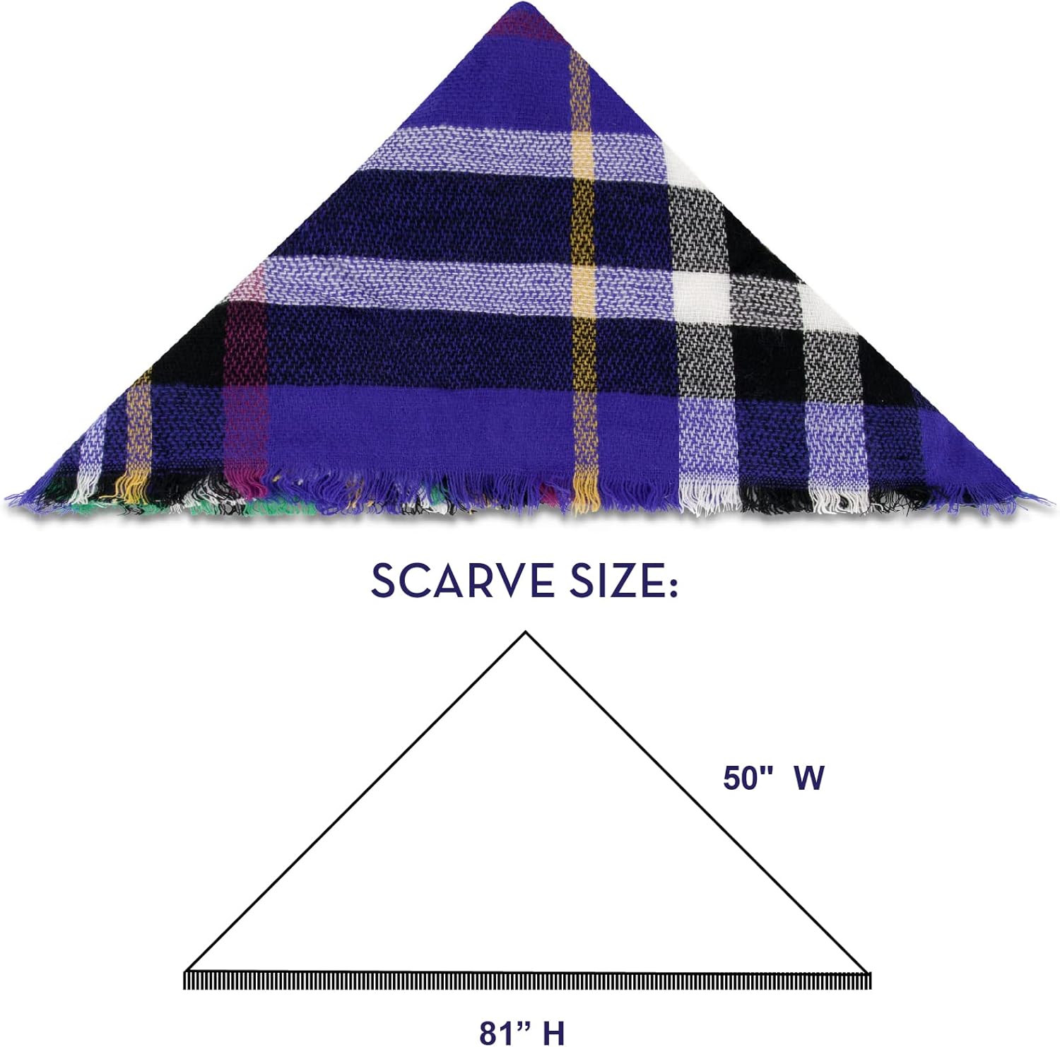 Plaid Blanket Scarf Winter Warm Fall Scarfs for Women, Lightweight Woven Soft Oversized Stylish Tartan Scarves Shawl Wraps - Image 6