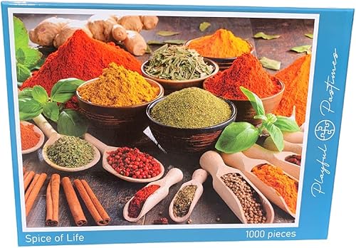 Miniatura 6 de Playful Pastimes - Rompecabezas para adultos, 1000 piezas, especias indias, dimensiones del rompecabezas de cartón, 27 x 20 pulgadas