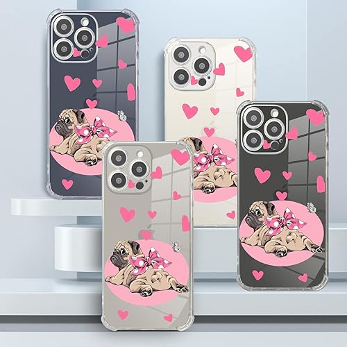 Vista 196 de Roemary Buffertech - Funda protectora para iPhone 13 Pro Max con diseño Golden Retriever, diseño de arcoíris con protector de pantalla