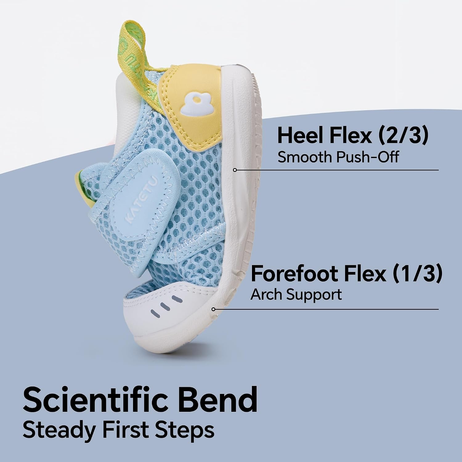 Baby Walking Shoes Boys Girls Toddler Wide Toe Box Sneakers Lightweight Breathable Non-Slip Running Tennis Indoor Outdoor Shoe
