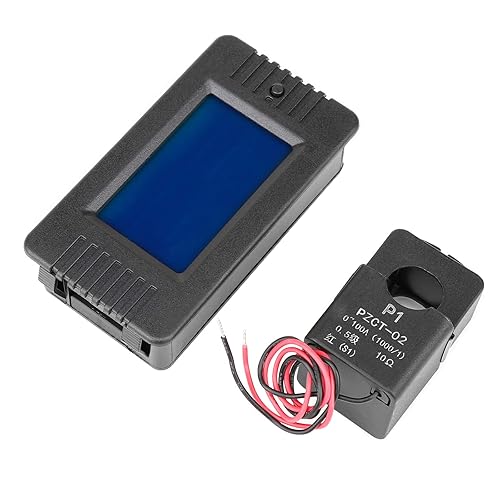 Miniatura 5 de DROK Medidor de potencia de CA, CA 80-260V 100A Multi Probador con CT abierto, Voltaje de corriente Energía Factor de Frecuencia de Energía