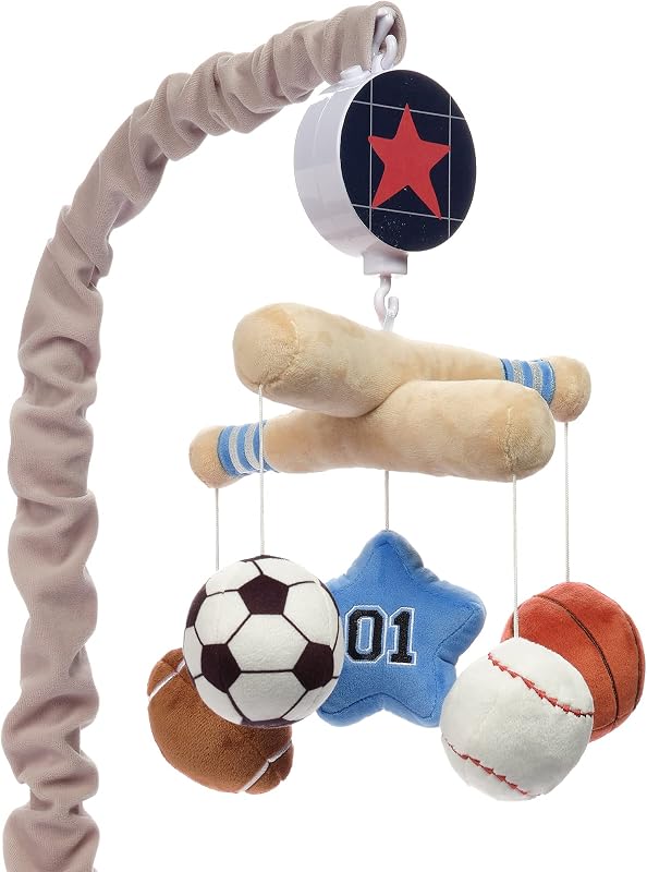 Baby Sports Musical Baby Crib Mobile Soother Toy - Gray