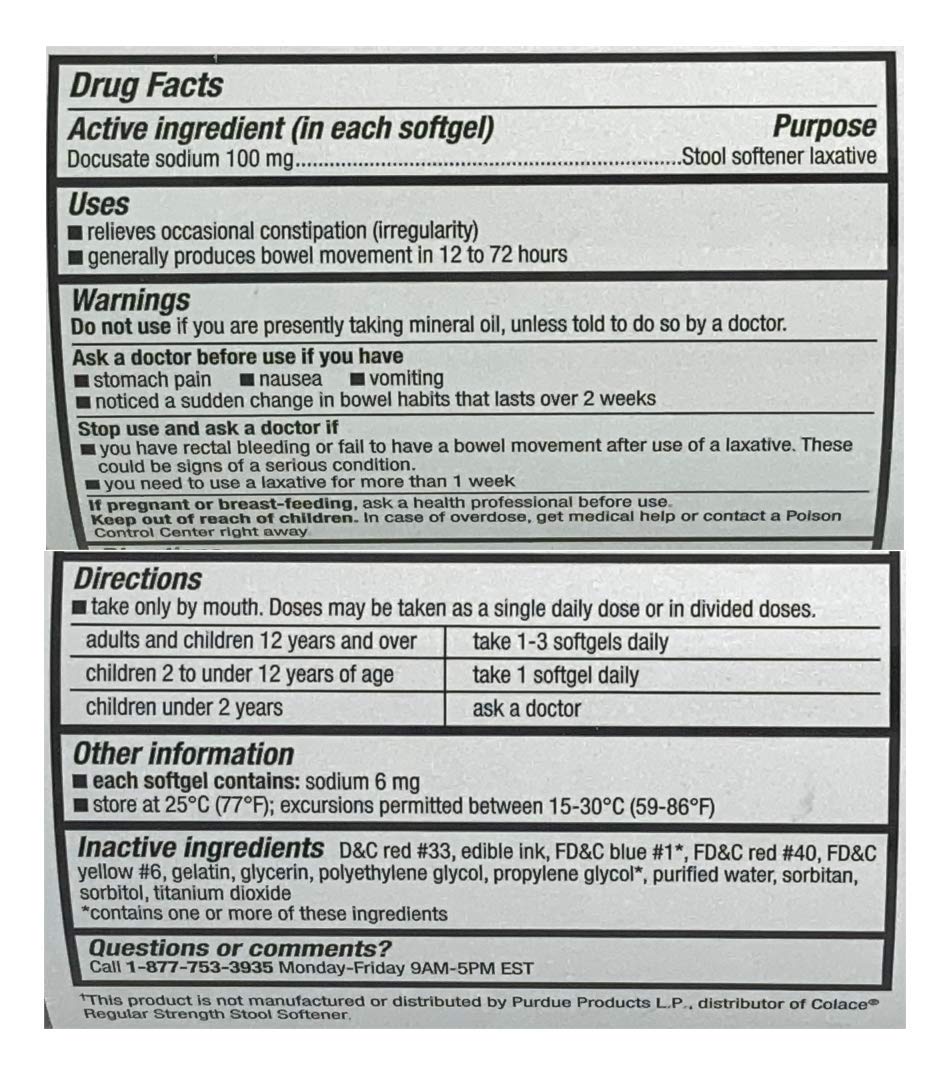 CVS Stool Softener, Docusate Sodium 100 mg, Softgels, 750 Count thumbnail 2