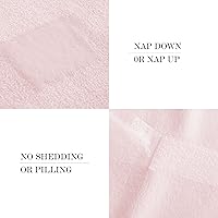 Vista 5 de NICETOWN Manta de Vellón Rosa para Sofá, Decoración Navideña Suave y Mullida de Felpa Manta de Regazo de Franela de Lujo para Niños, Súper Acogedora