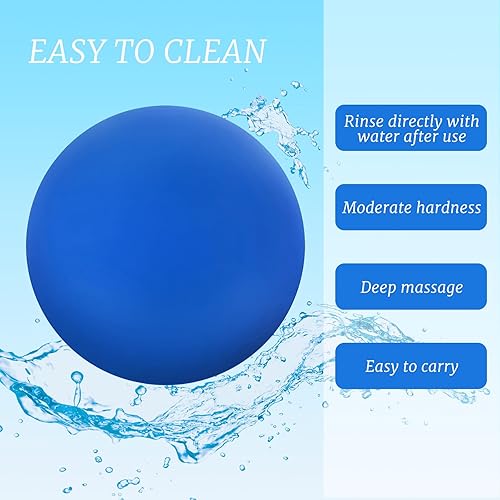 Miniatura 5 de ZUFECY Bola de masaje para pies y espalda, pelota de goma de 2.5 pulgadas para terapia de punto de activación, herramienta de liberación miofascial