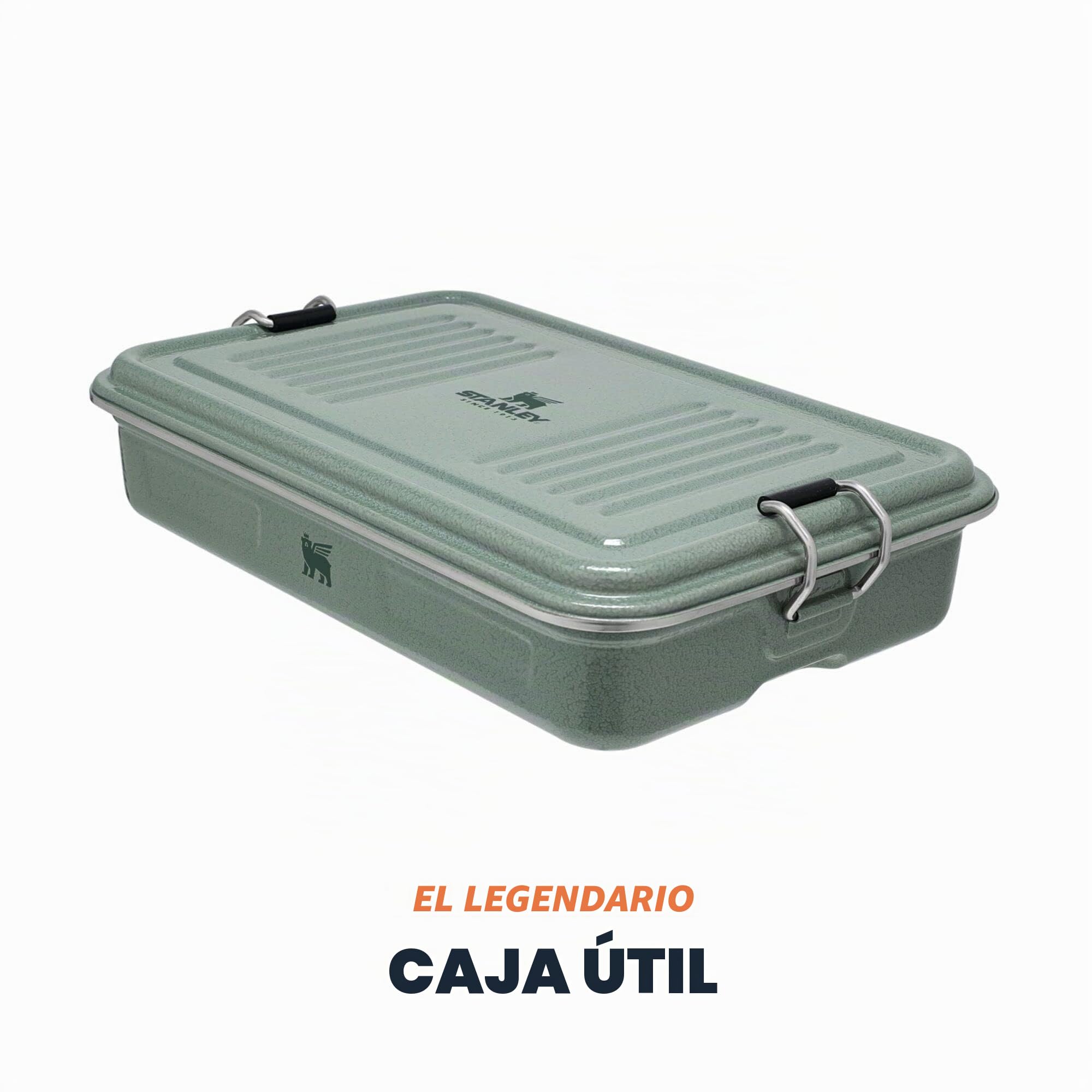 STANLEY The Useful Classic Box 1.2L / 1.25QT, Apto para Lavavajillas, Fiambrera de Acero Inoxidable Classic Legendary Botella Termica 1 Litro Hammertone Green, Termo Café