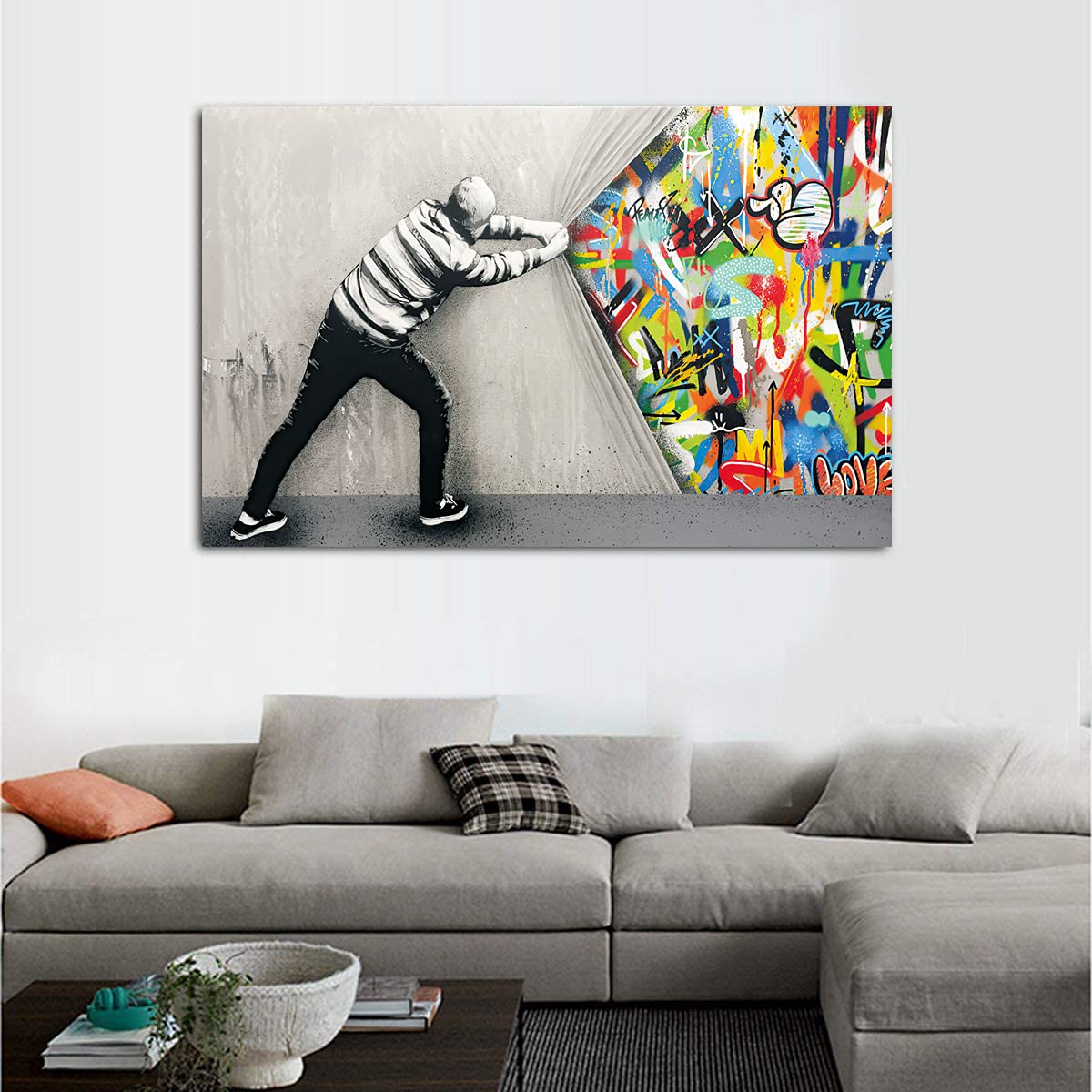 Moderne Impression Sur Toile Or Bleu Peinture Image Tableau Decoration Murale 70x50cm Deco Cadre Décoration Salon Chambre Cuisine Horizontal Tableaux Decoratifs Muraux Art Wall Decor AA70x50-5029