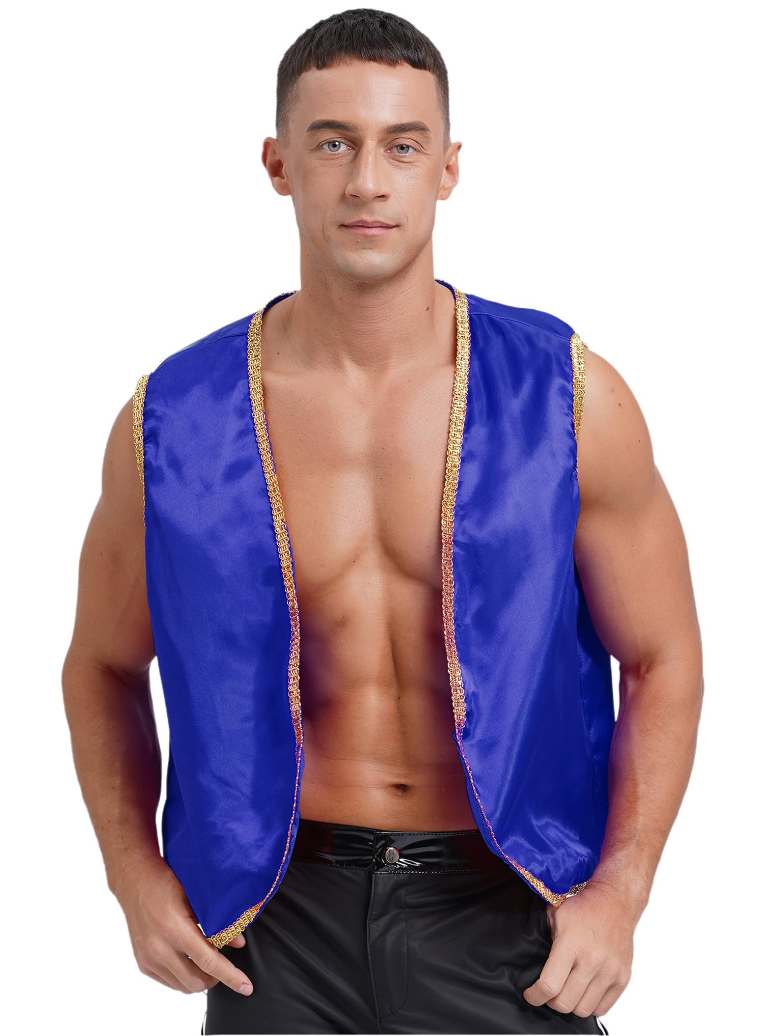 SUN 68 Costume Gilet Costume Sinbad/Aladdin - Sceicco, Sultano, Principe Arabo, Taglia Unica, Per Feste E Halloween Costume Carnevale Arabo - 7