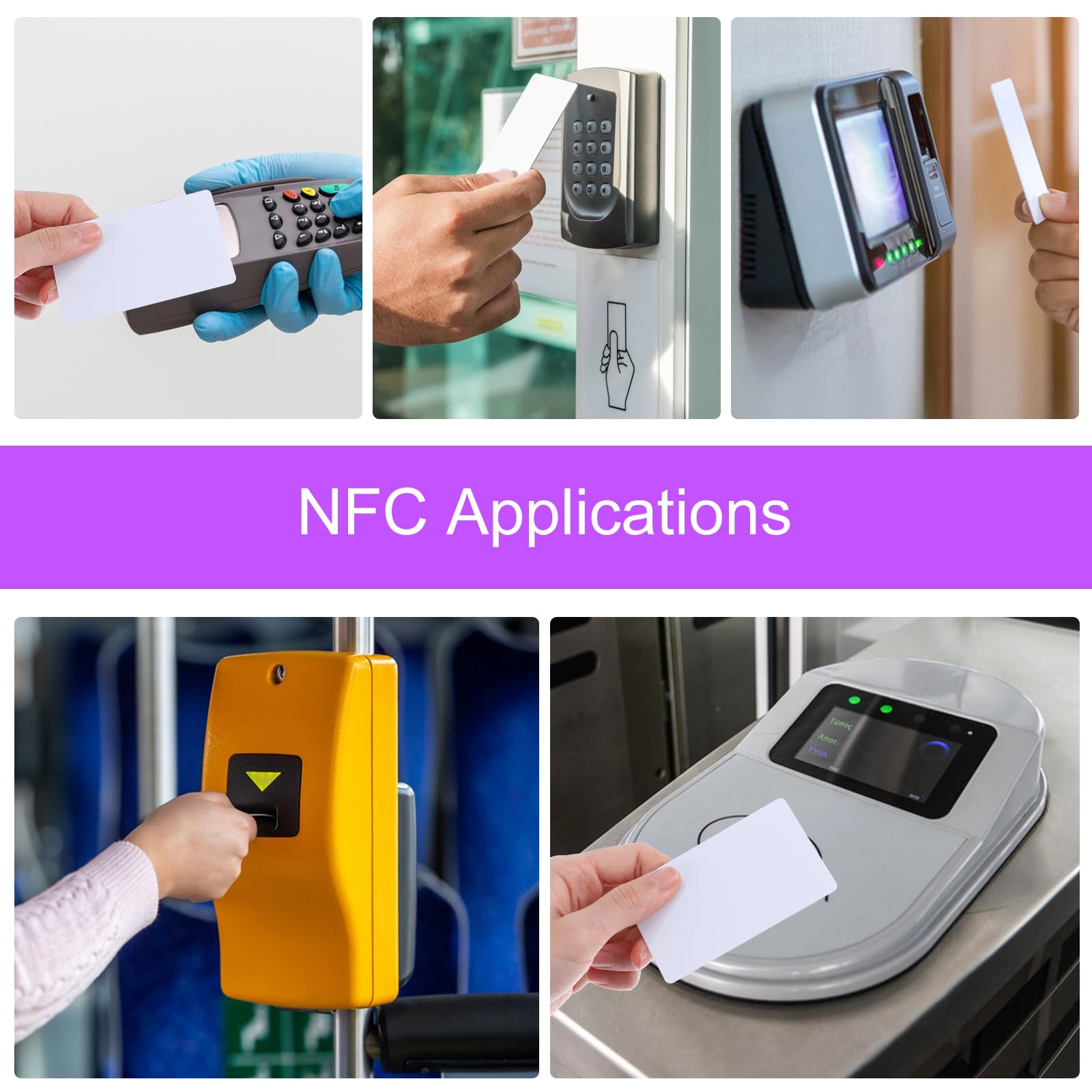 20 sztuk NFC Tags NFC karty wielokrotnego zapisu, puste białe, 215 dni, 504 bajty, chipy NFC programowalne, kompatybilne ze wszystkimi urządzeniami mobilnymi
