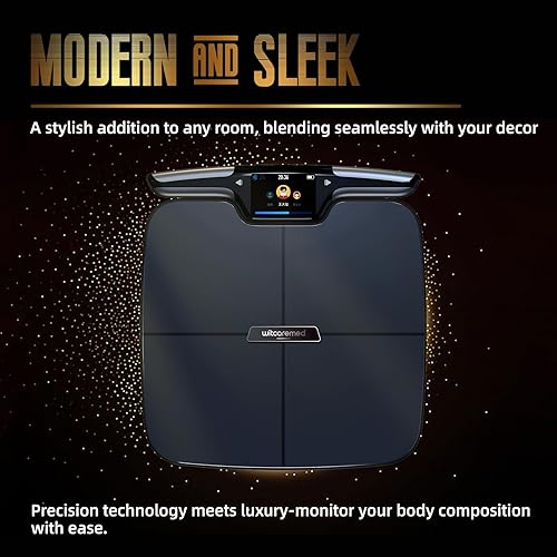 Miniatura 4 de Báscula inteligente para peso corporal con IMC, masa muscular de grasa corporal, 8 electrodos, frecuencia doble, alta precisión, aplicación móvil