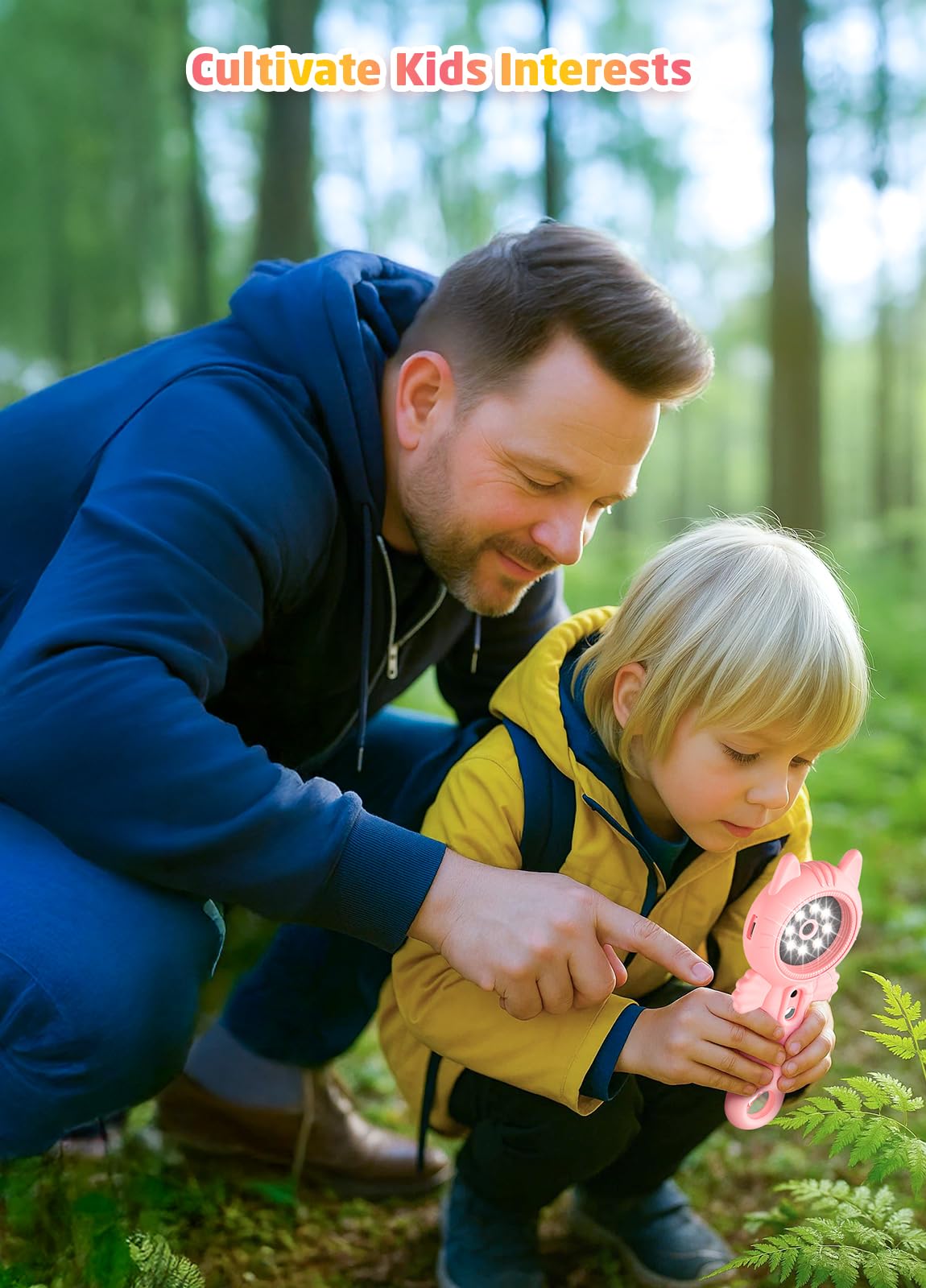 PHNIXGAM Mikroskop für Kinder, Mini Pocket Handheld Kid Mikroskop für Kleinkinder, Bildungswissenschaft Kit Digital Spielzeug, Weihnachten Geburtstag Geschenke Spielzeug für 3+ Jahre alte Mädchen für