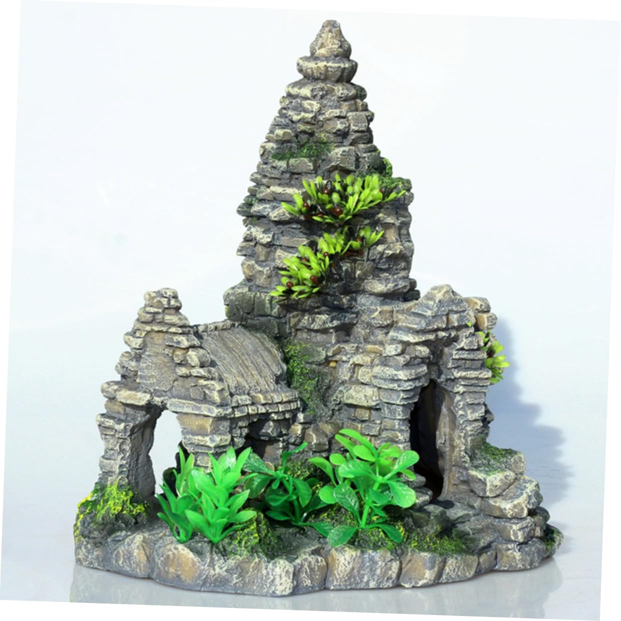Alipis Acquario abbellimento Statua di Buddha Decorazione del Buddha dell'acquario Grotta della Vasca dei Pesci Liner Piscina Nido di Allevamento di Pesci Decorazioni per acquari Resina