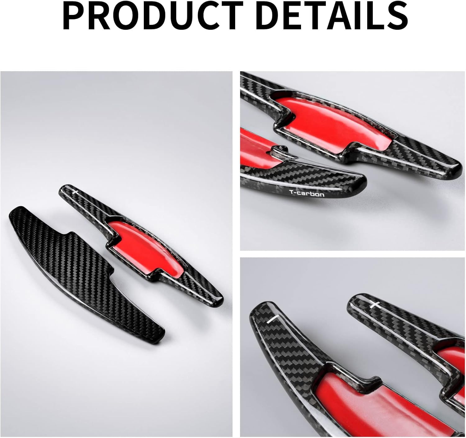 T-carbon Paddle Shifters Extension fits for Acura,Real Carbon Fiber Shift Paddle Compatible with Honda Accord Sport,Civic CR-V TLX Paddle Shifters Extensions Accessories