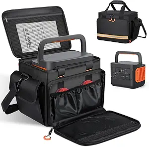 Portable Station Bag Compatible with Jackery Portable Power Station Explorer 500, With Plenty of Room for Accessories, Waterproof and Non-slip Bottom, and Abrasion-resistant Nylon Fabric