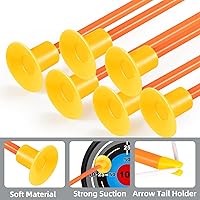 Vista 6 de TEMI Juego de arco y flecha para niños, juego de juguetes de tiro con arco, luz LED con flechas de ventosa, objetivo y carcaj, juguetes