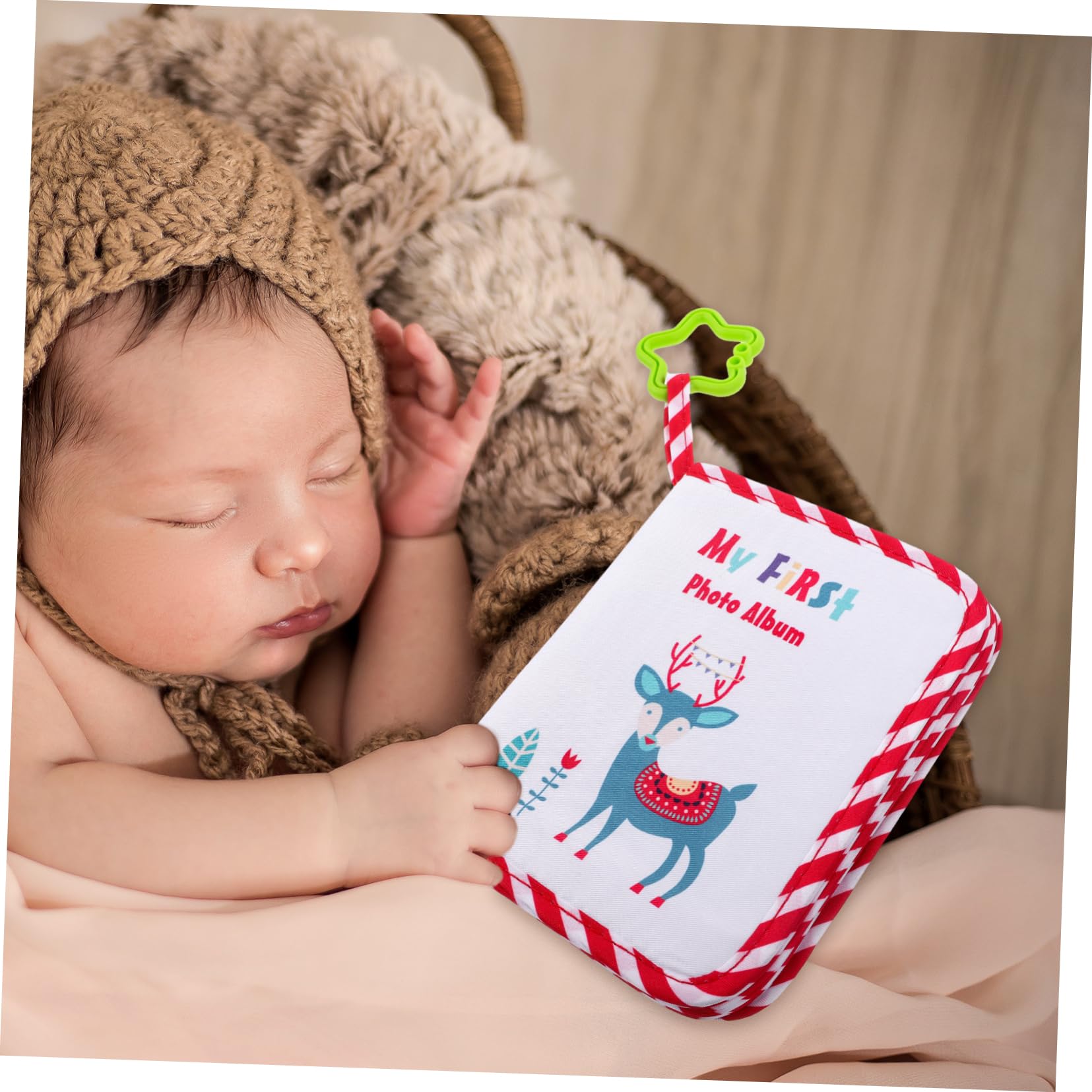 VICASKY 4piezas Álbum De Infantil Personalizable Para Bebés y Recuerdos De Embarazo y Recién Nacidos De Stickers y Mamás Rojo Diseño De