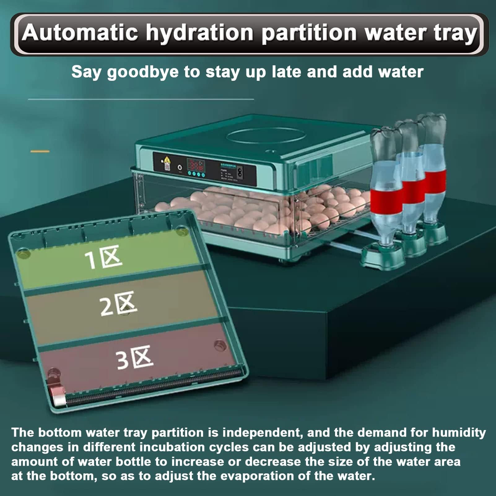 Incubadora digital de huevos con giro automático y control de temperatura para incubar aves de corral