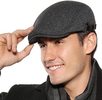 SumoluxMens Newsboy Cap Winter Beret Hat Cabbie Flat Cap
