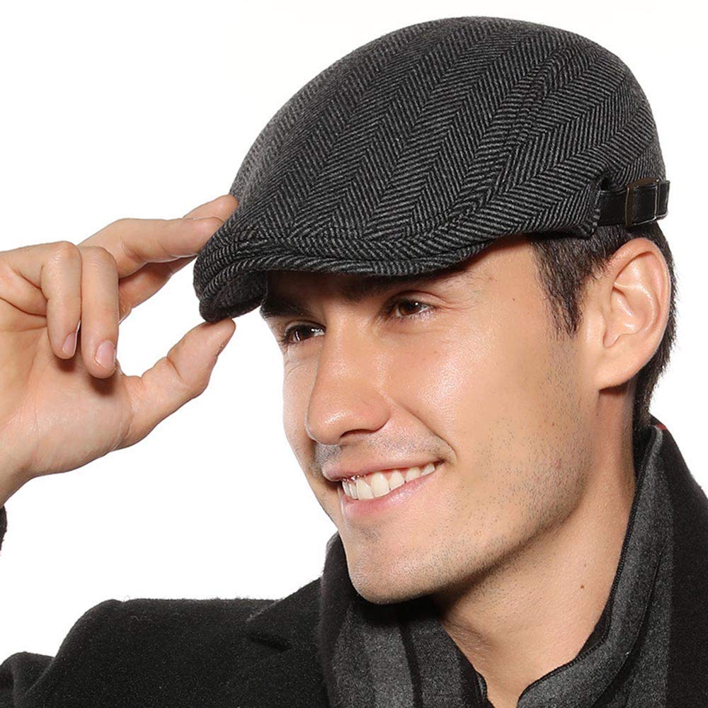 SumoluxMens Newsboy Cap Winter Beret Hat Cabbie Flat Cap