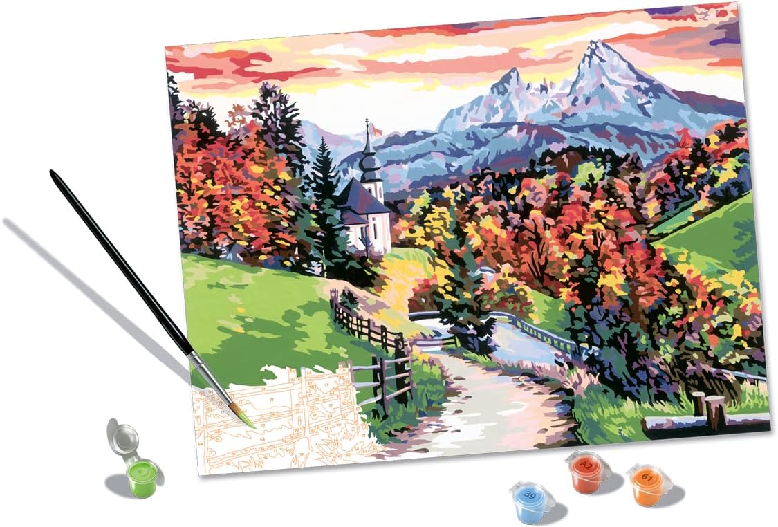 Ravensburger CreArt Beautiful Bavaria Paint by Numbers Kit for Adults - Painting Arts and Crafts for Ages 14 and Up
