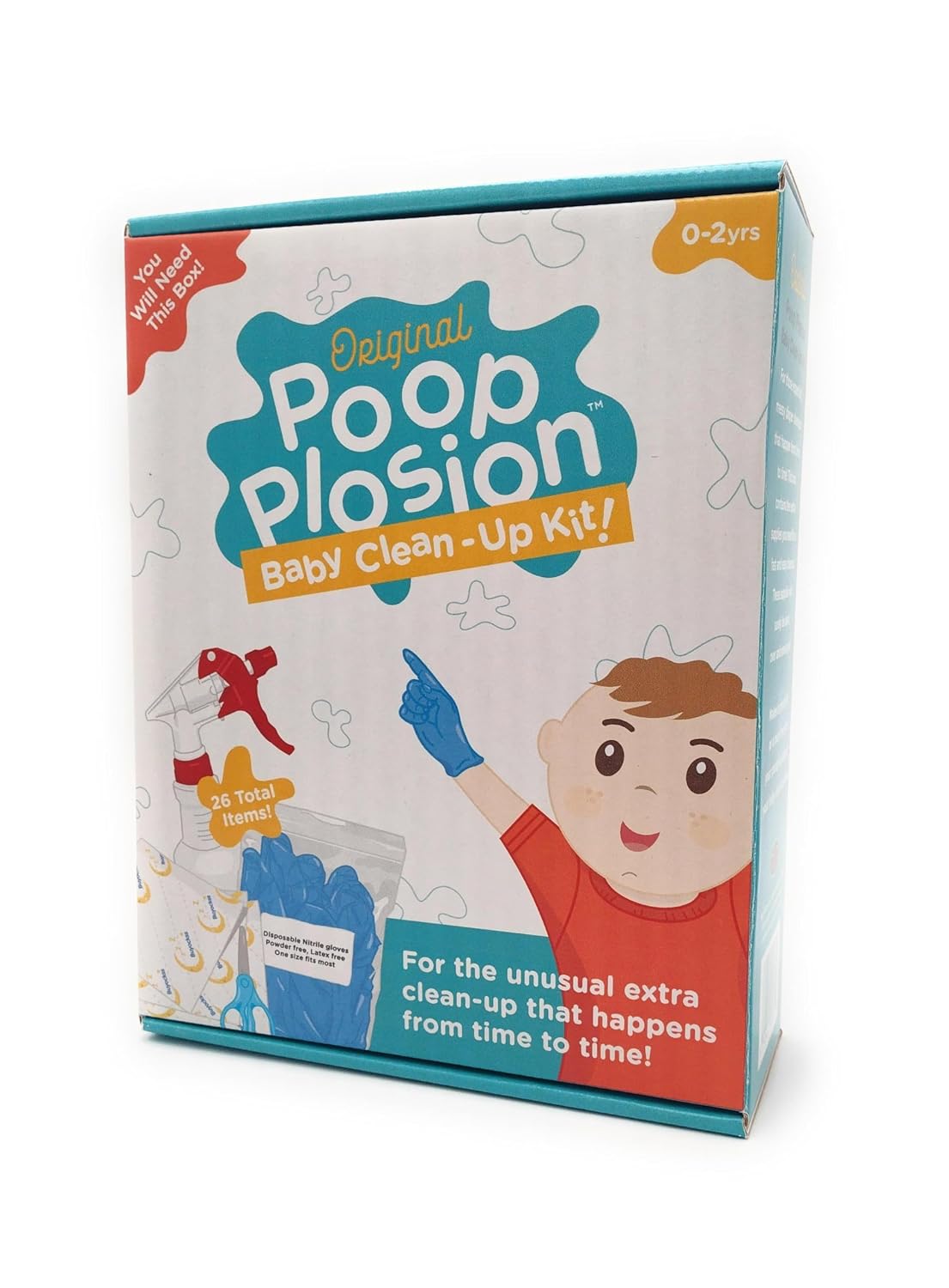 Original Poop Plosion Baby-Clean Up Kit. for The Unusual Extra Clean-up That Happens from time to time!