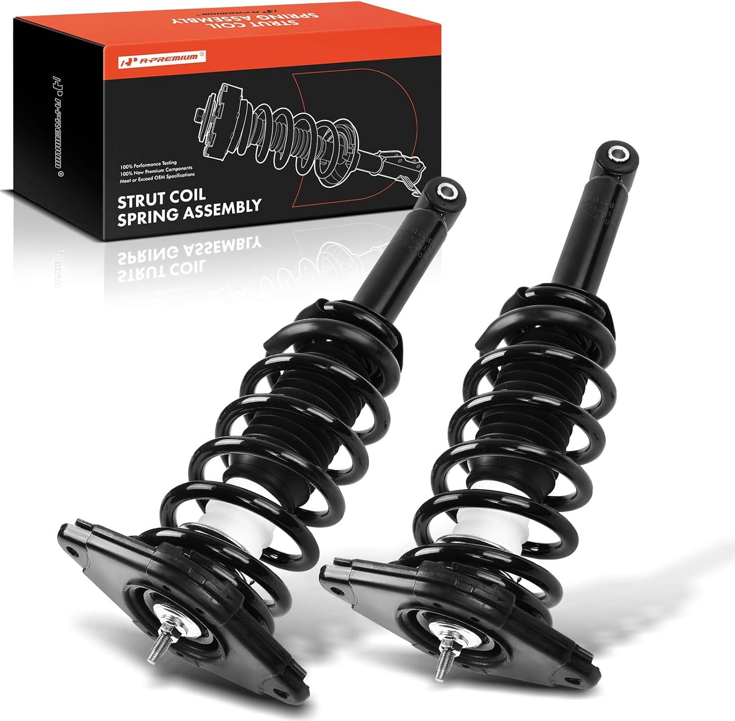 A-Premium Rear Struts Compatible with Nissan Sentra 2000-2006, Exc. SE-R/SE-R Spec V - 2x Replacement Suspension Complete Strut Assembly Shock with Coil Spring
