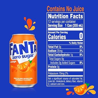 Fanta Orange Zero Sugar Cans - 24xcans