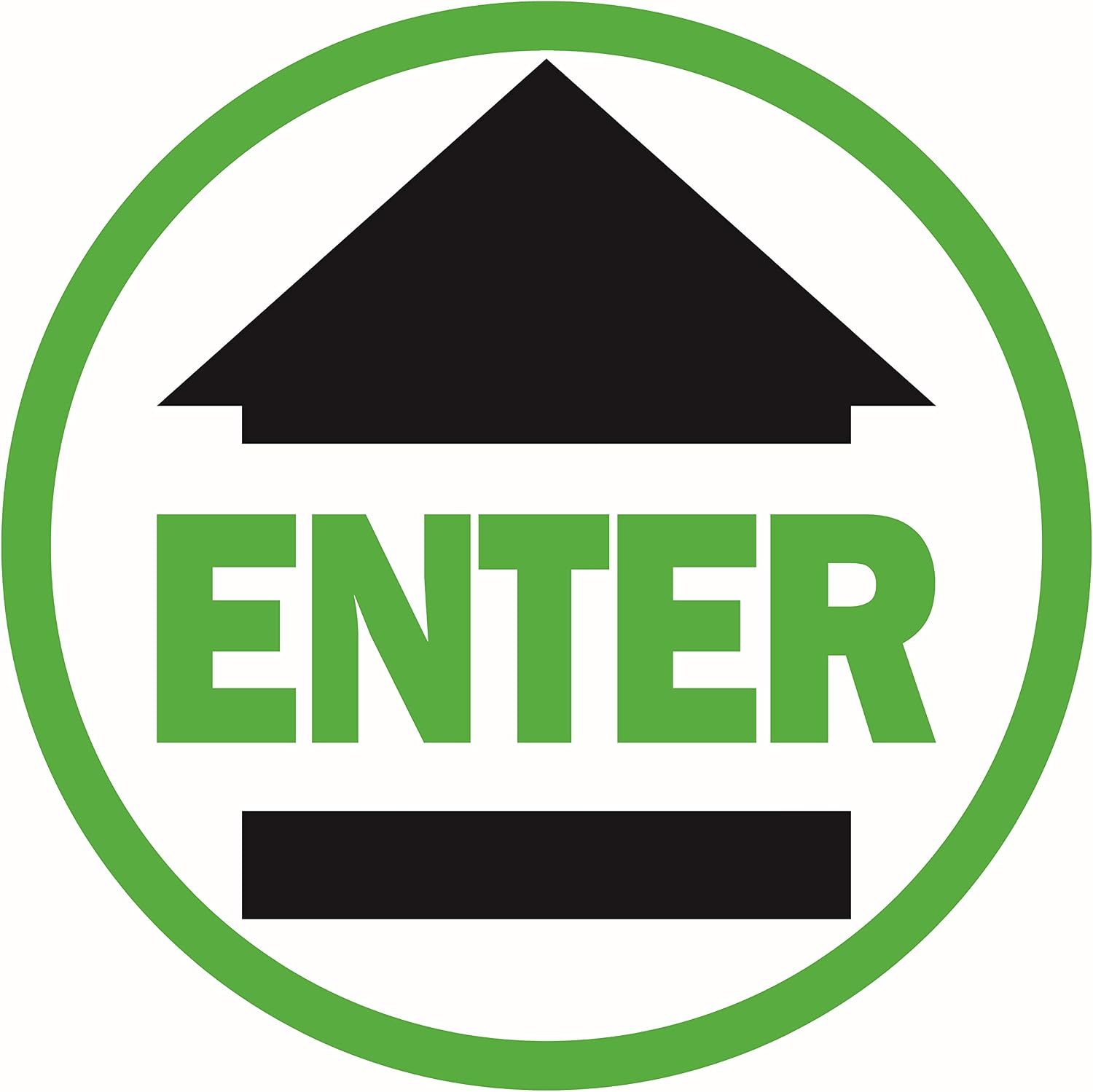 Enter Sign, 10 Decals per Pack, 7.5" Round, Social distancing Sign, Social distancing Floor Decals