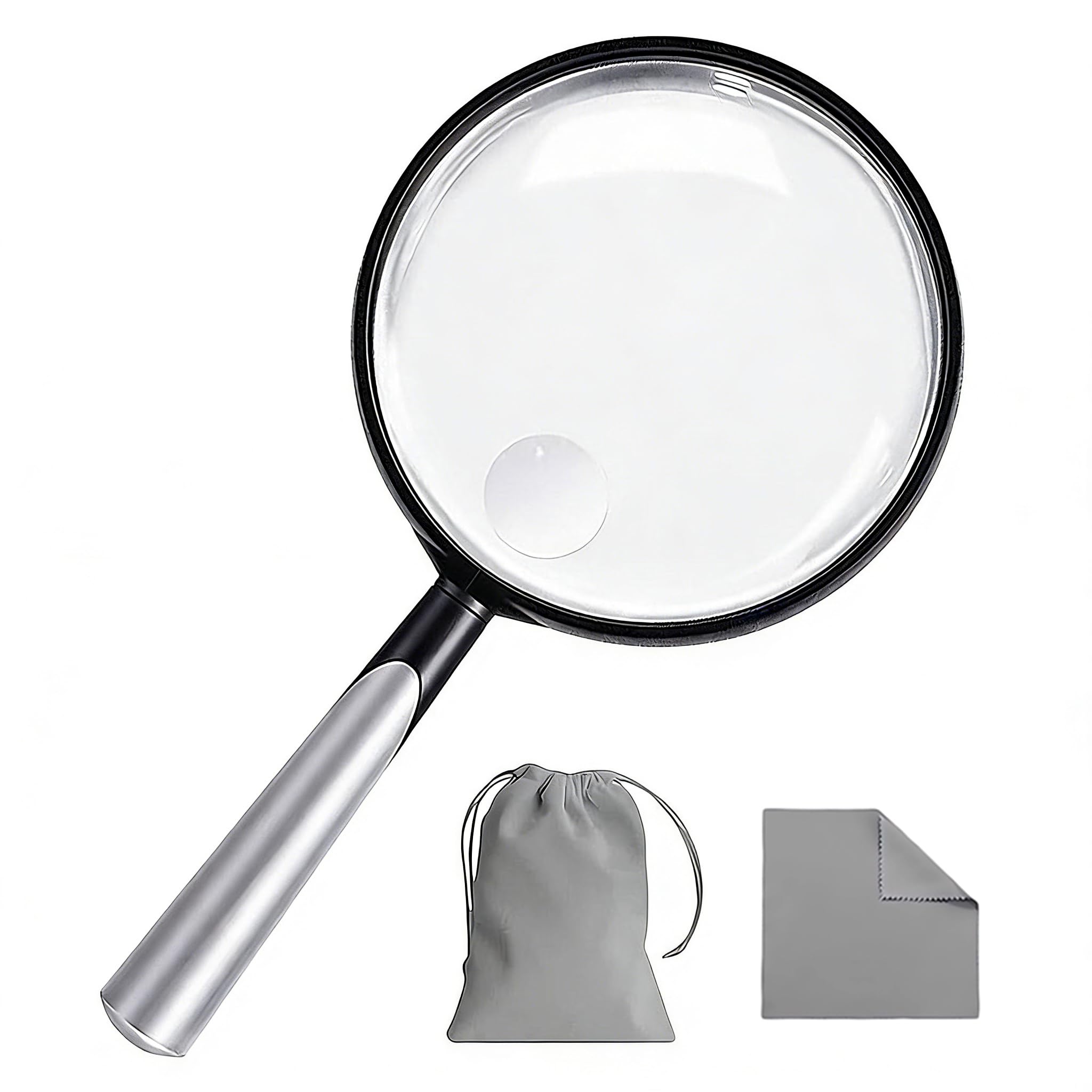 10X 30X Handheld Magnifying Glass for Reading - 110mm Diameter, PMMA Lens, Lightweight & Eco-Friendly ABS Frame, Large Magnifier for Kids Seniors,Suitable for Close Work Hobbies and Science