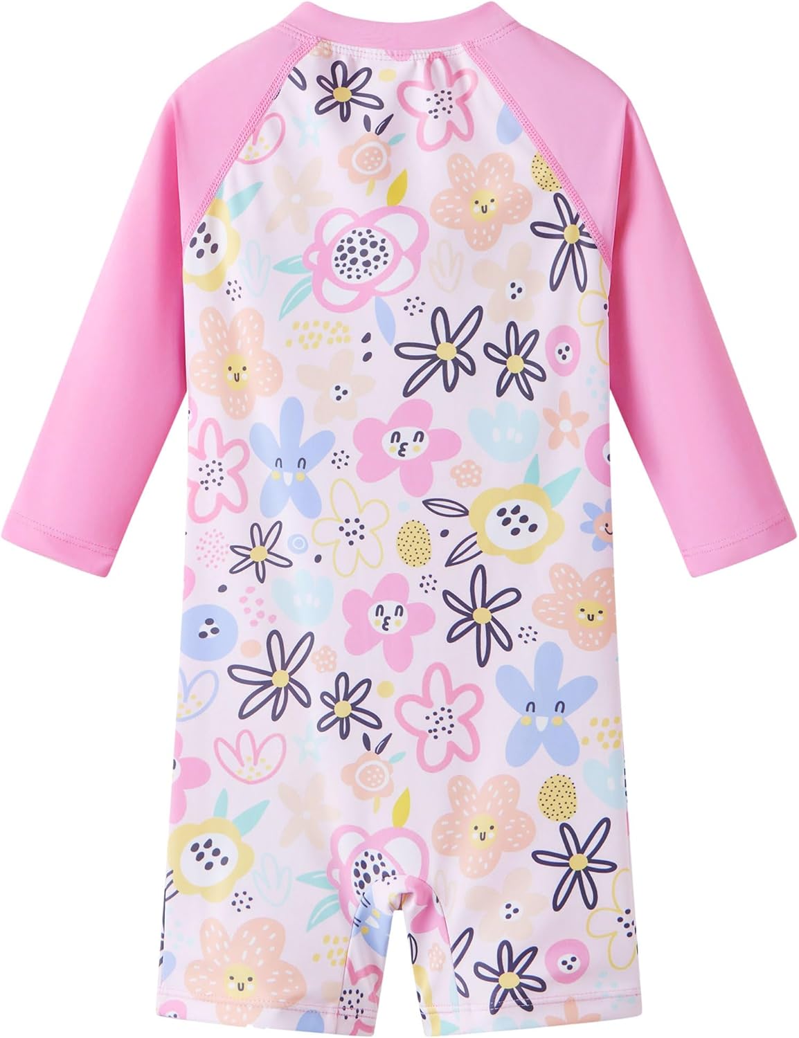 UMELOK Baby Girls' One Piece Swimsuit Full Zip UPF 50+ Sun Protection Swimwear Rash Guard Swim Suit - Image 2