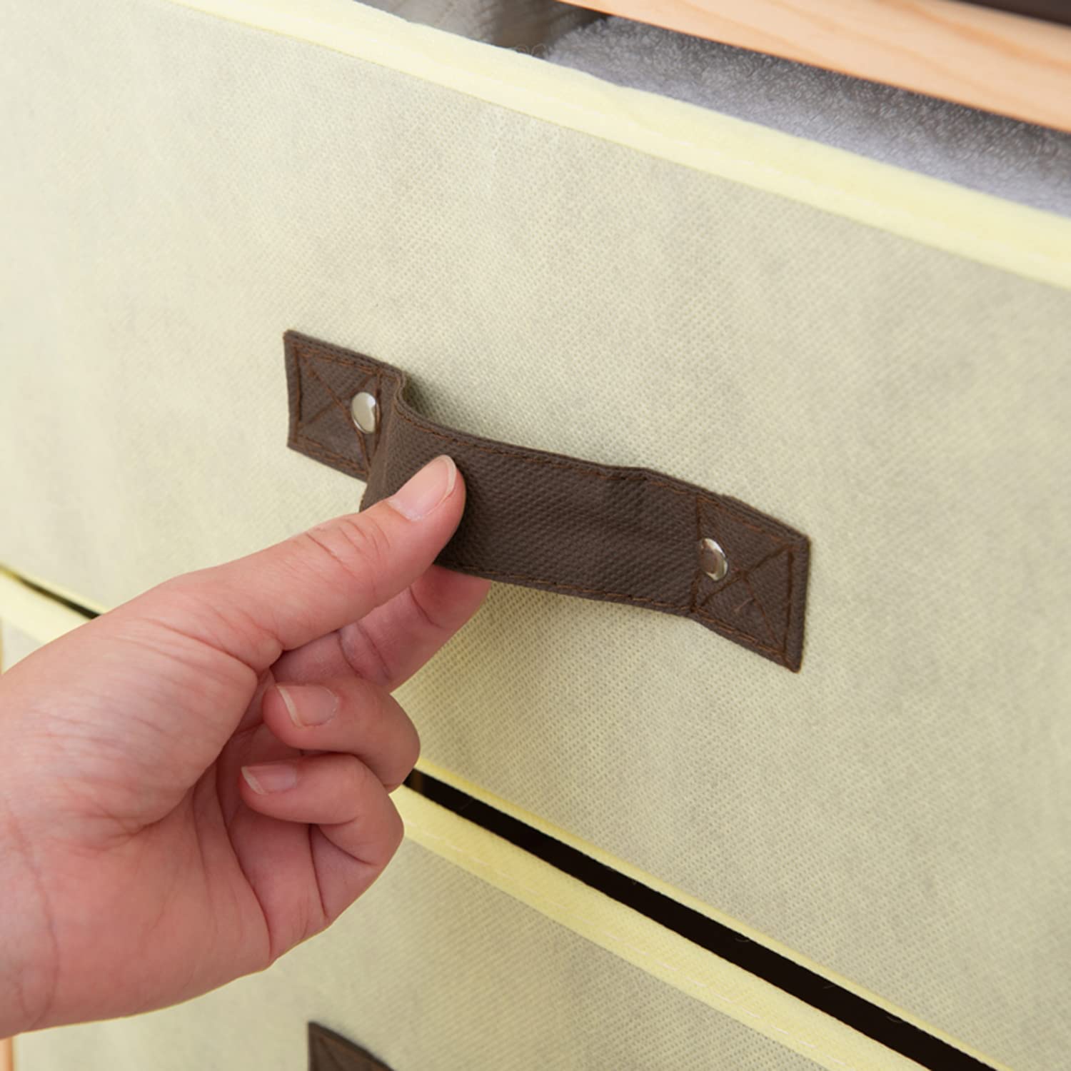 Amazon｜永井興産 収納ハンプチェスト5段 幅43×奥行30×高さ98cm