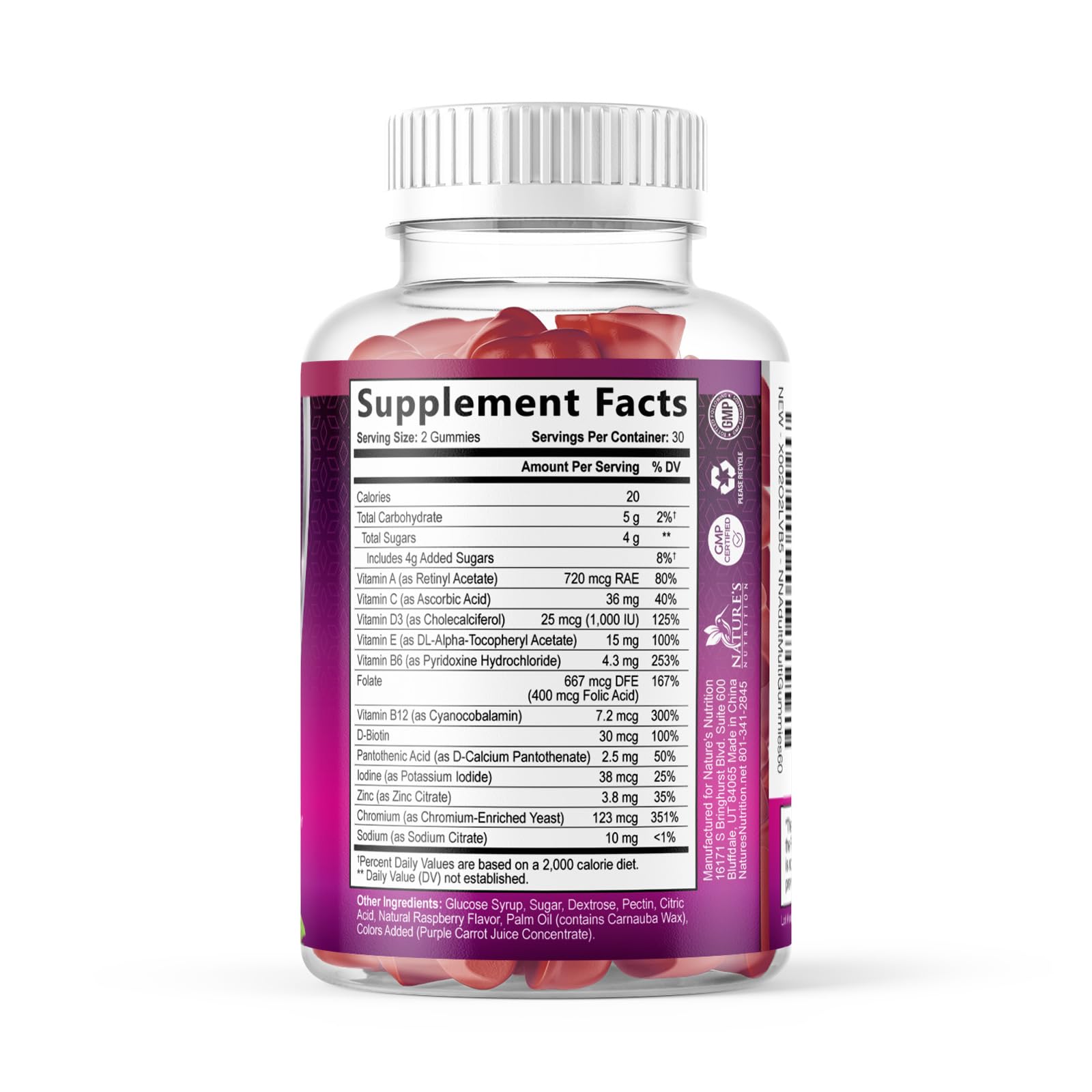Multivitamin Gummies for Adult with Vitamins A, C, D, B12 - Gummy Multivitamins for Daily Nutritional Support with Vitamins & Minerals for Women & Men, Nature's Multi VIT Vitamin - 60 Gummies — Amazon image 9