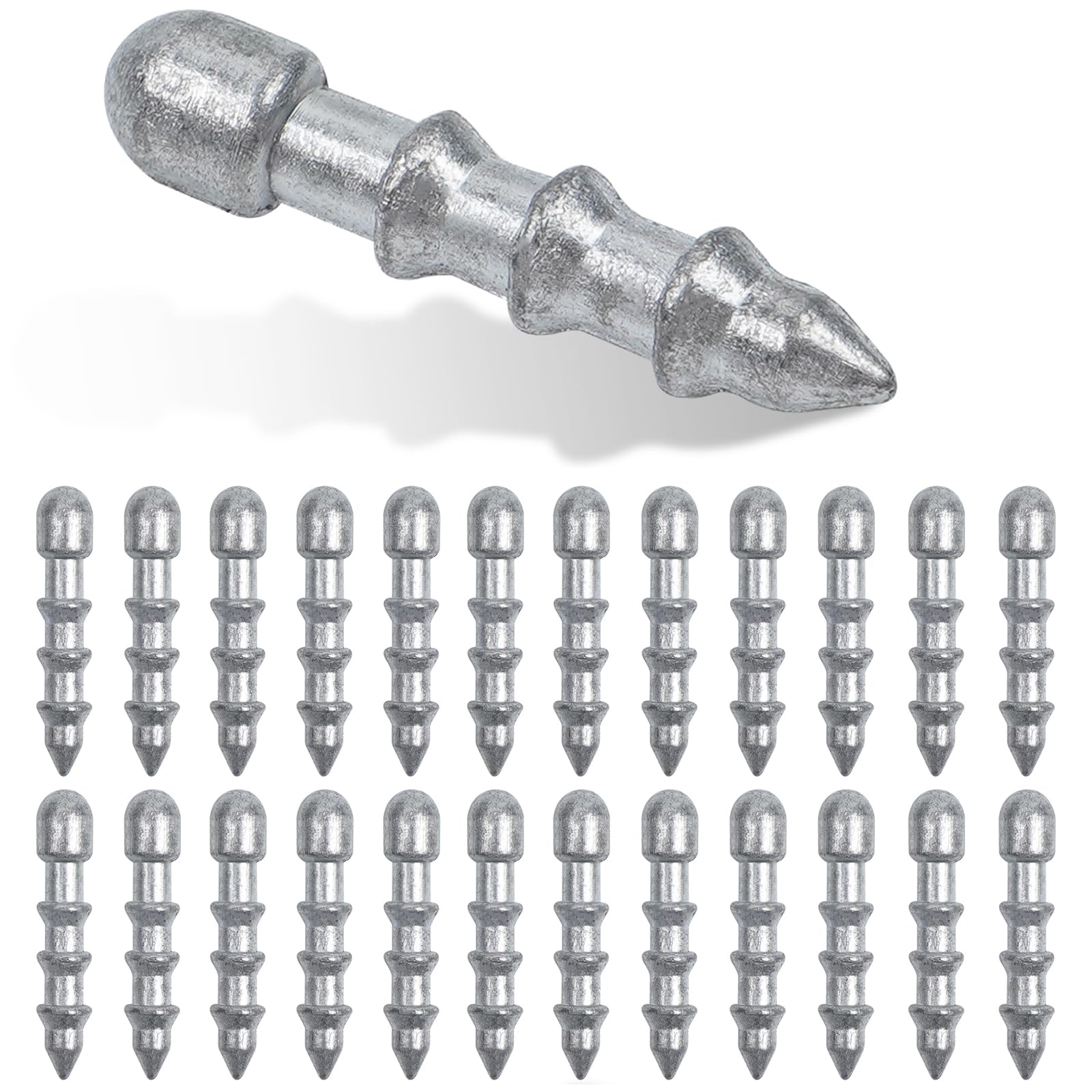 Fishing Nail Weights Insert Sinkers Fishing Weights Worm Bass Fishing Sinkers Weights for Soft Plastic Lures Wacky Rig Neko Rig Fishing Tackle 4 Sizes