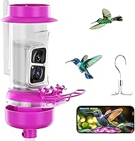 Vista 9 de Soliom Hummingbird Feeder with Camera, Smart Bird Feeder Camera with 2K Live View AI Identify Species, Leak Proof & Ant Moat & Bee Proof, Outdoor Red