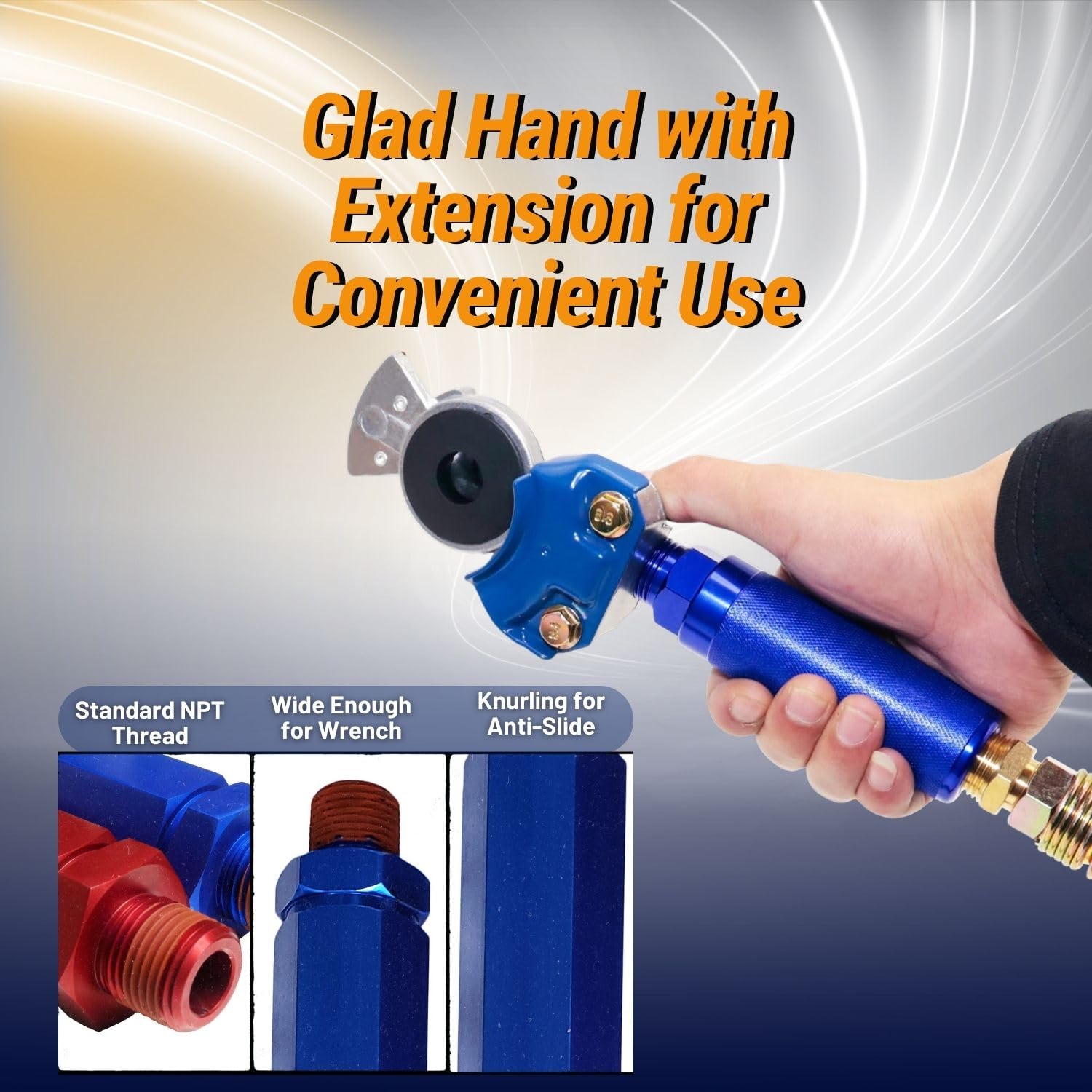 Amazon.com: Torque Aluminum Glad Hand Handles Grip - 1 Blue & 1