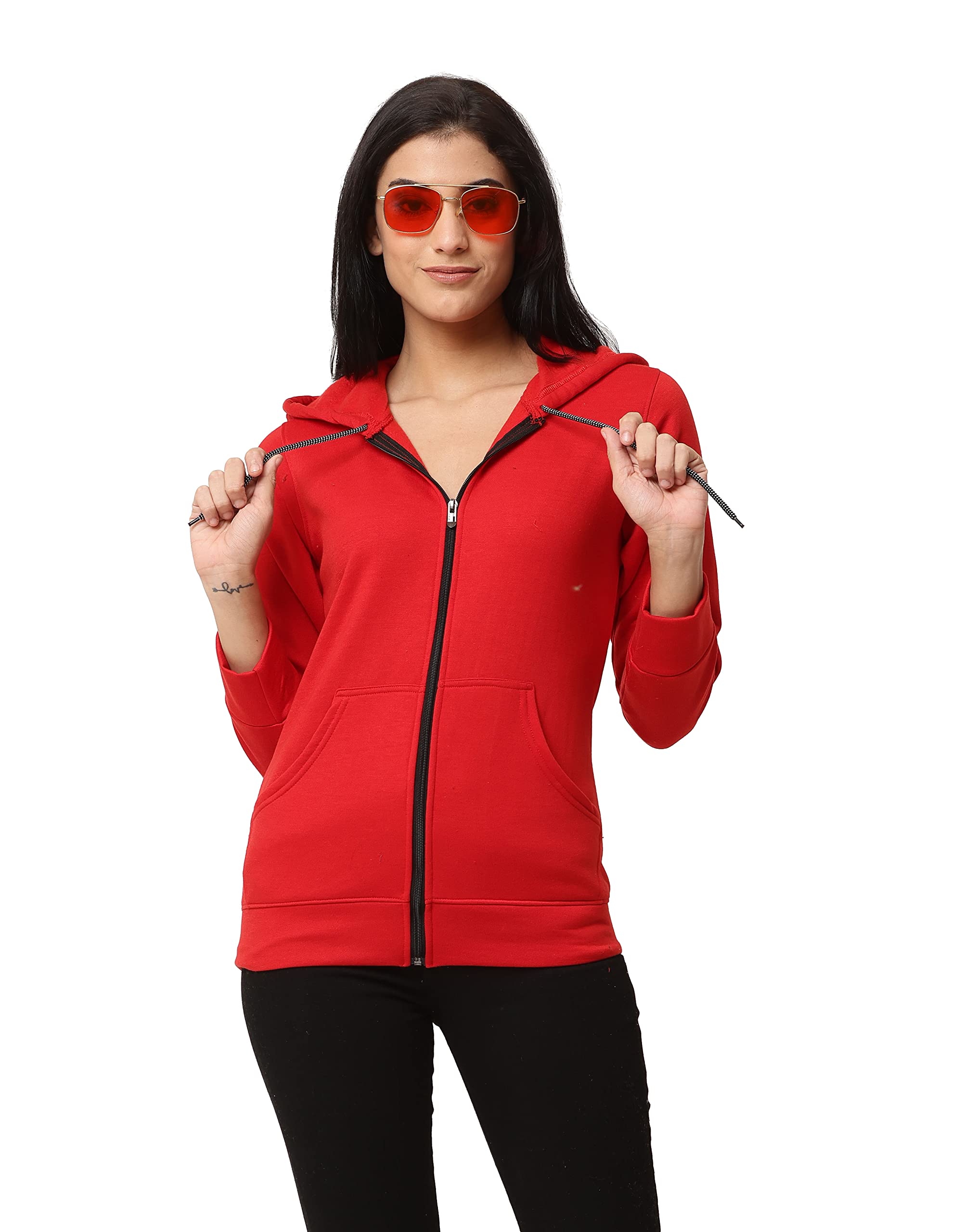 rravayki Women's Fleece Zipper Hoodie Jacket-picture-7